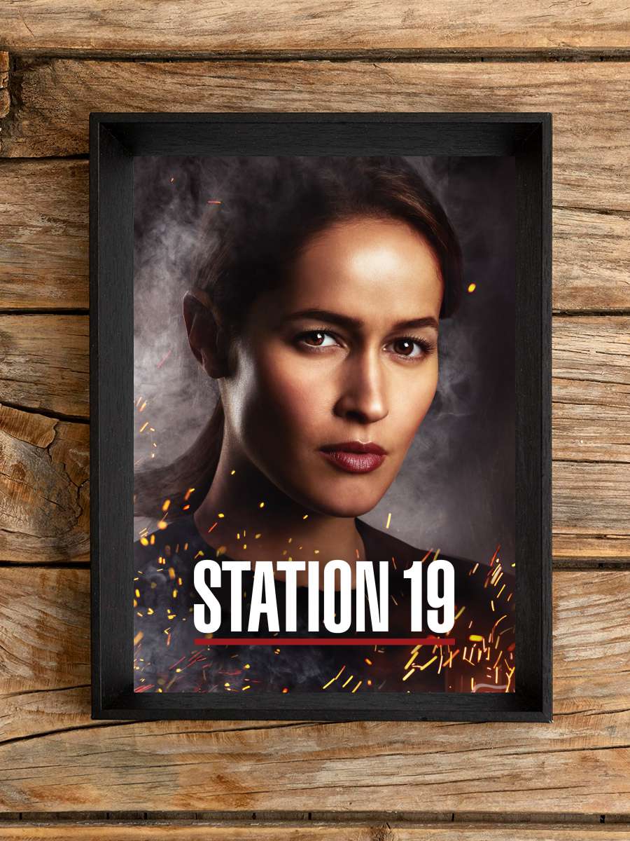 Station 19 Dizi Tablo Siyah Çerçeveli Dizi Poster Duvar Tablo