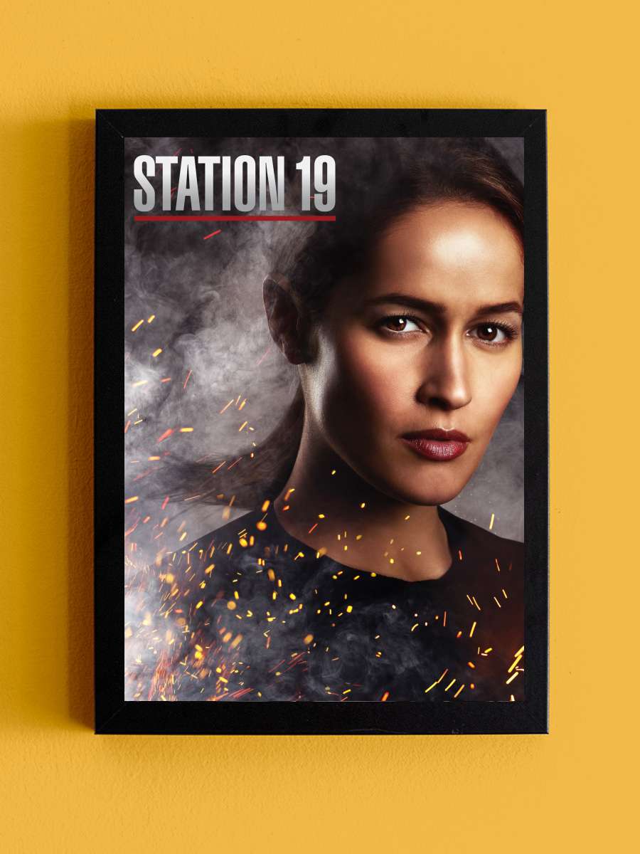 Station 19 Dizi Tablo Siyah Çerçeveli Dizi Poster Duvar Tablo