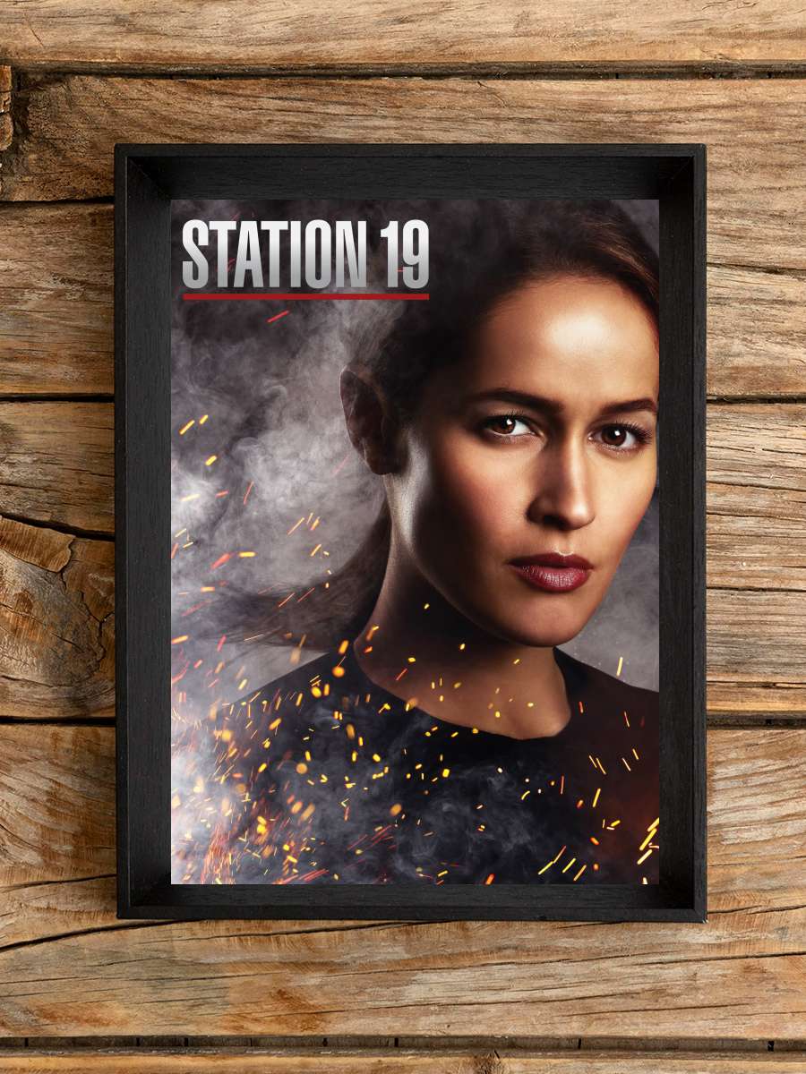 Station 19 Dizi Tablo Siyah Çerçeveli Dizi Poster Duvar Tablo