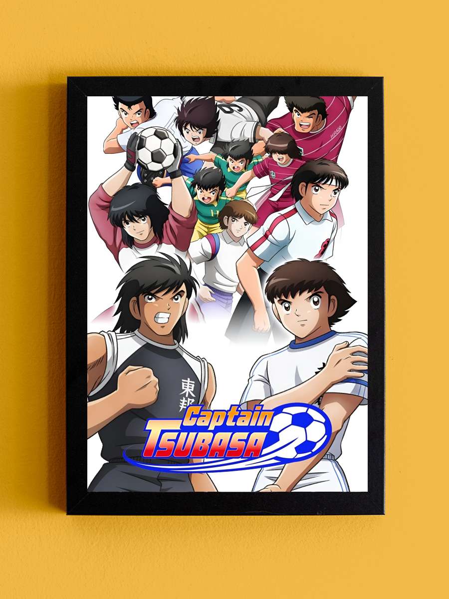 Captain Tsubasa - キャプテン翼 Dizi Tablo Siyah Çerçeveli Dizi Poster Duvar Tablo