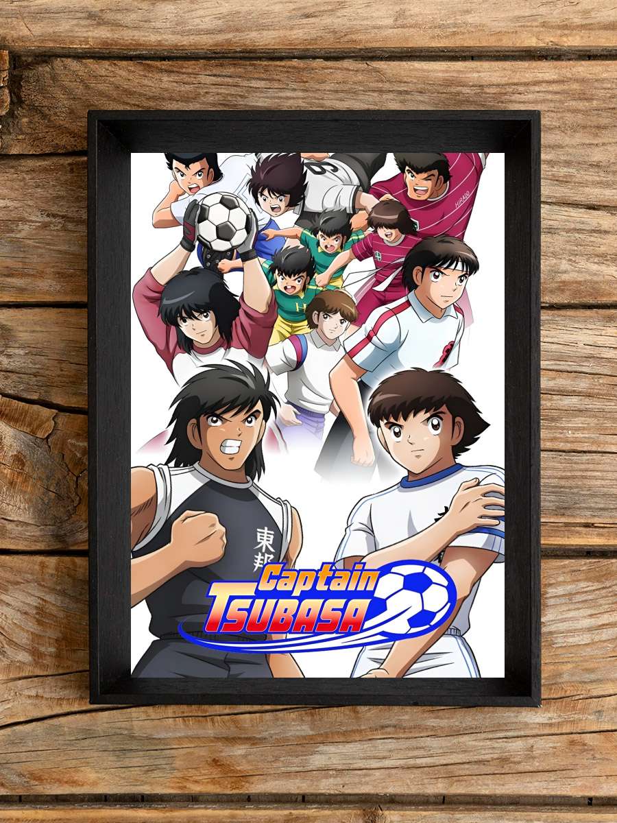 Captain Tsubasa - キャプテン翼 Dizi Tablo Siyah Çerçeveli Dizi Poster Duvar Tablo