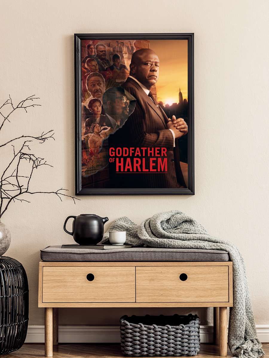 Godfather of Harlem Dizi Tablo Siyah Çerçeveli Dizi Poster Duvar Tablo