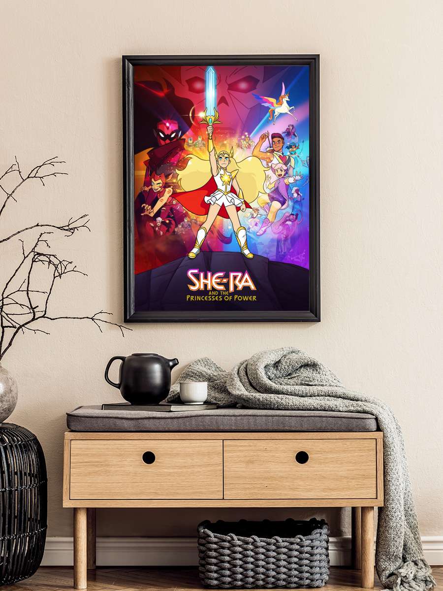 She-Ra ve Güç Prensesleri - She-Ra and the Princesses of Power Dizi Tablo Siyah Çerçeveli Dizi Poster Duvar Tablo