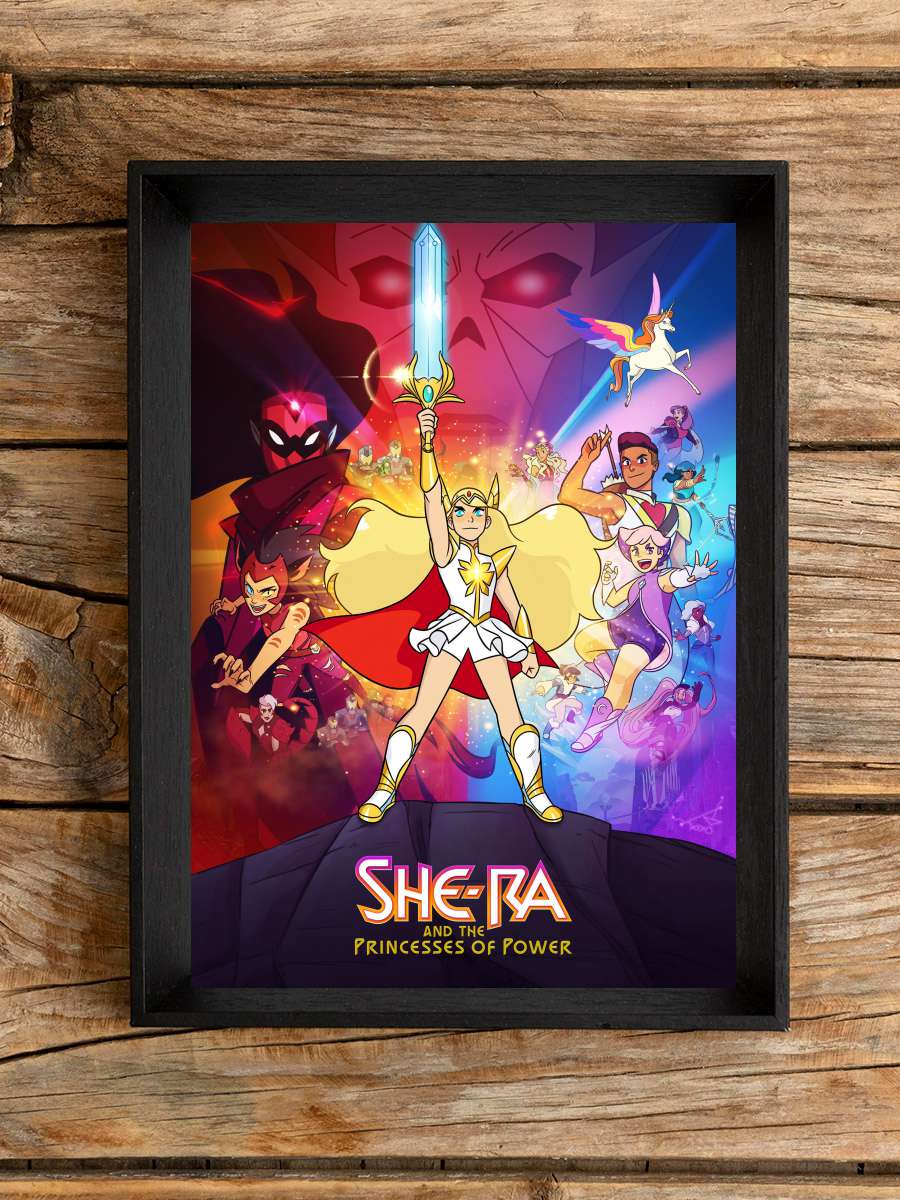 She-Ra ve Güç Prensesleri - She-Ra and the Princesses of Power Dizi Tablo Siyah Çerçeveli Dizi Poster Duvar Tablo