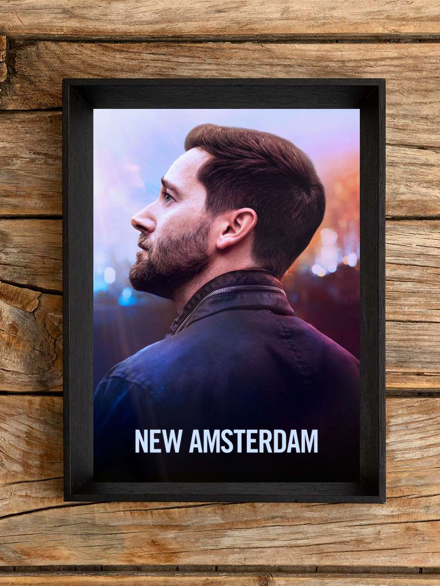 New Amsterdam Dizi Tablo Siyah Çerçeveli Dizi Poster Duvar Tablo