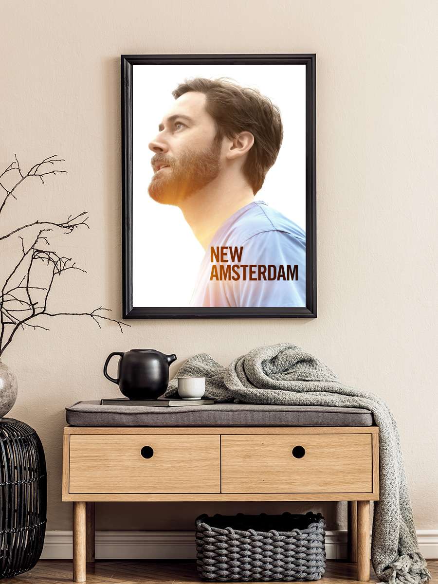 New Amsterdam Dizi Tablo Siyah Çerçeveli Dizi Poster Duvar Tablo