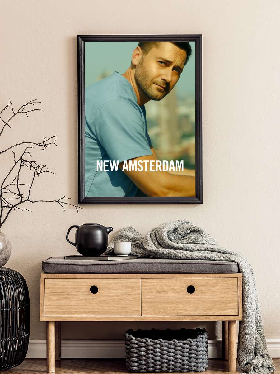 New Amsterdam Dizi Tablo Siyah Çerçeveli Dizi Poster Duvar Tablo