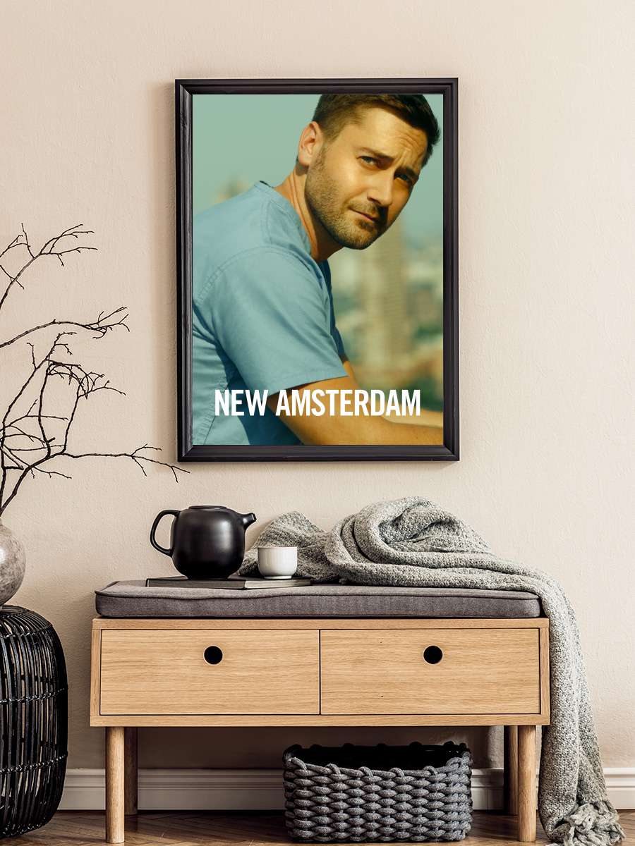 New Amsterdam Dizi Tablo Siyah Çerçeveli Dizi Poster Duvar Tablo