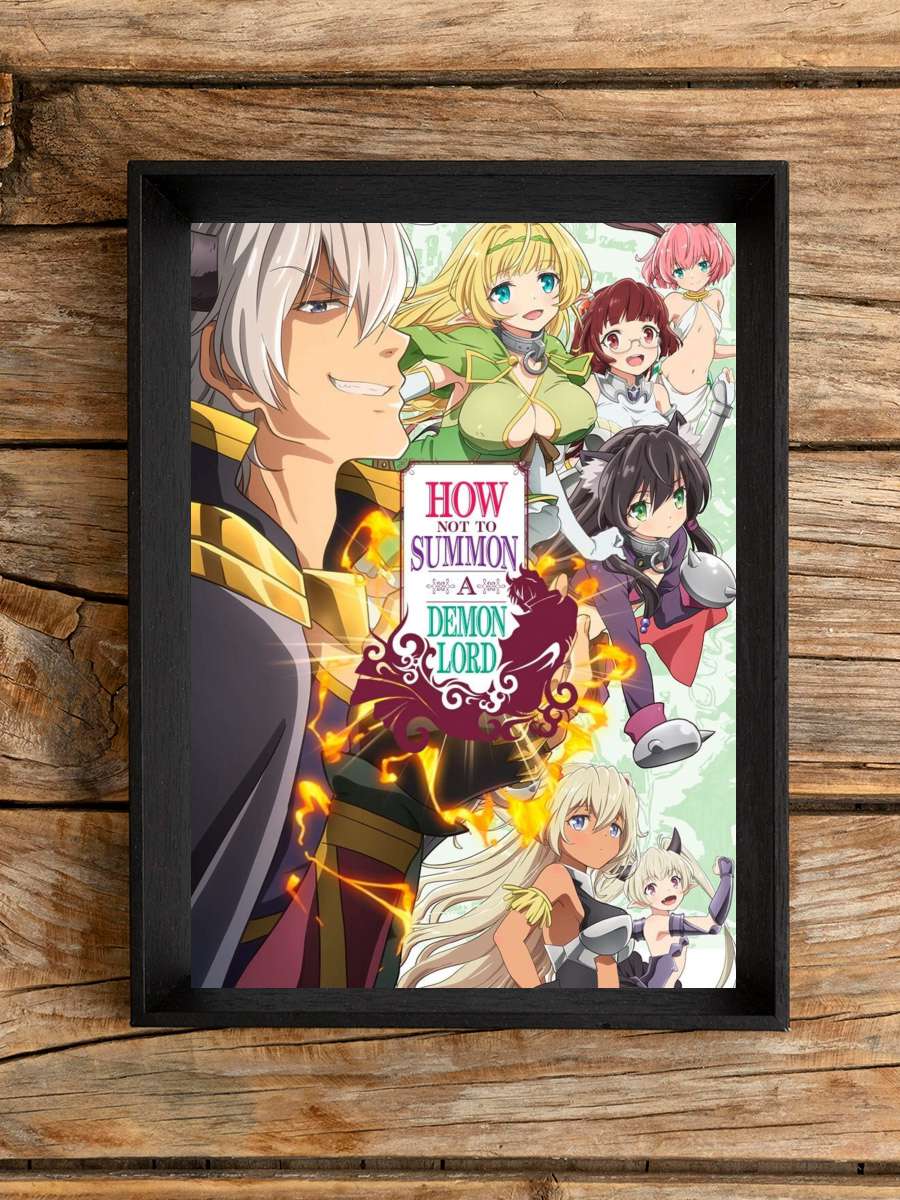 Isekai Maou to Shoukan Shoujo no Dorei Majutsu - 異世界魔王と召喚少女の奴隷魔術 Dizi Tablo Siyah Çerçeveli Dizi Poster Duvar Tablo