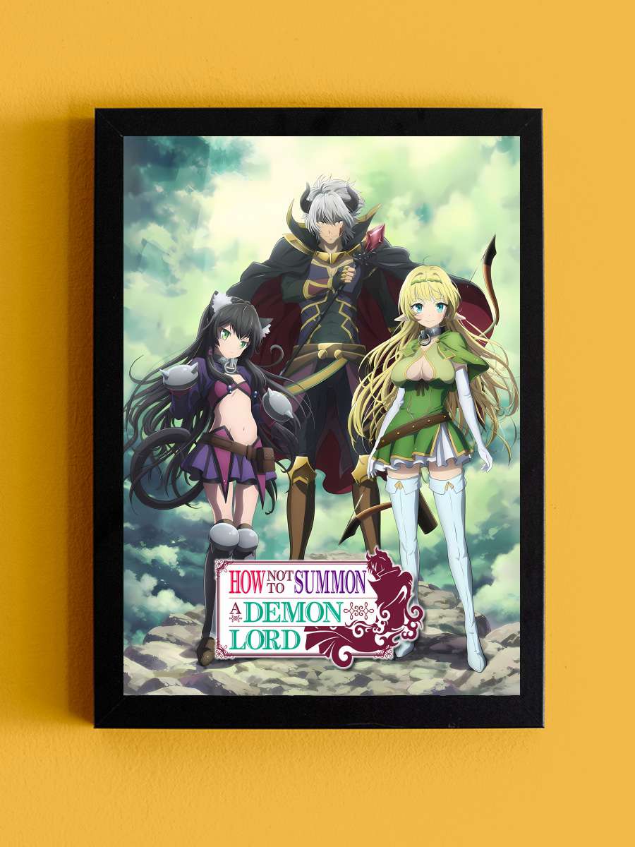 Isekai Maou to Shoukan Shoujo no Dorei Majutsu - 異世界魔王と召喚少女の奴隷魔術 Dizi Tablo Siyah Çerçeveli Dizi Poster Duvar Tablo