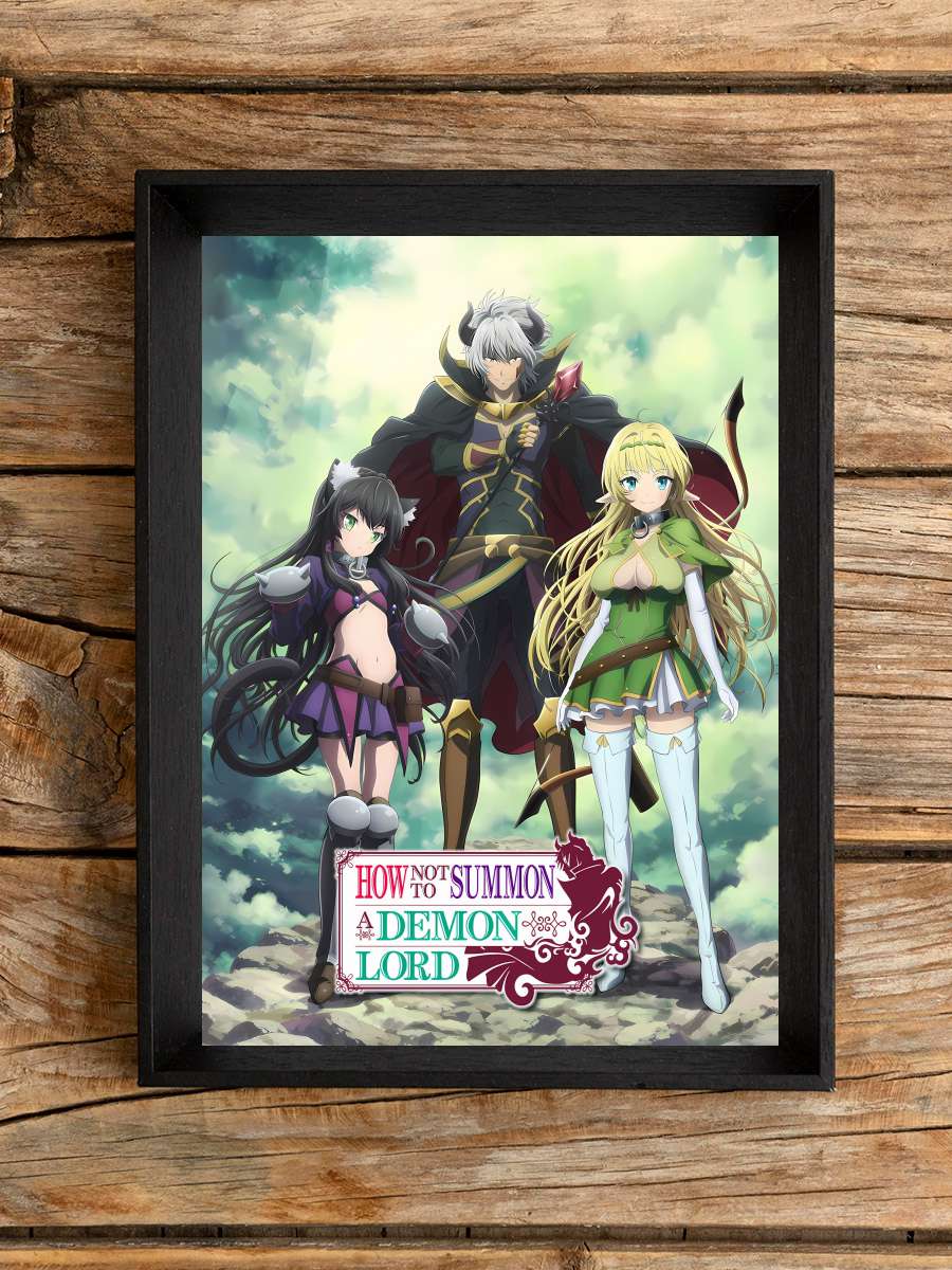 Isekai Maou to Shoukan Shoujo no Dorei Majutsu - 異世界魔王と召喚少女の奴隷魔術 Dizi Tablo Siyah Çerçeveli Dizi Poster Duvar Tablo