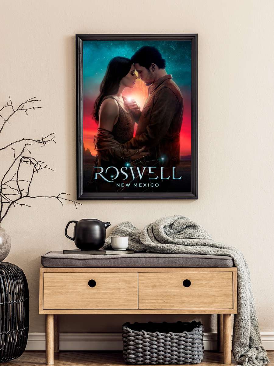 Roswell, New Mexico Dizi Tablo Siyah Çerçeveli Dizi Poster Duvar Tablo