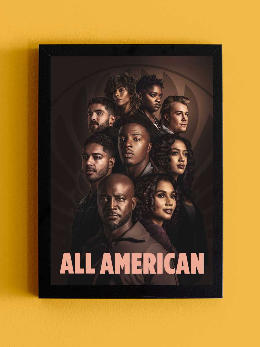 All American Dizi Tablo Siyah Çerçeveli Dizi Poster Duvar Tablo