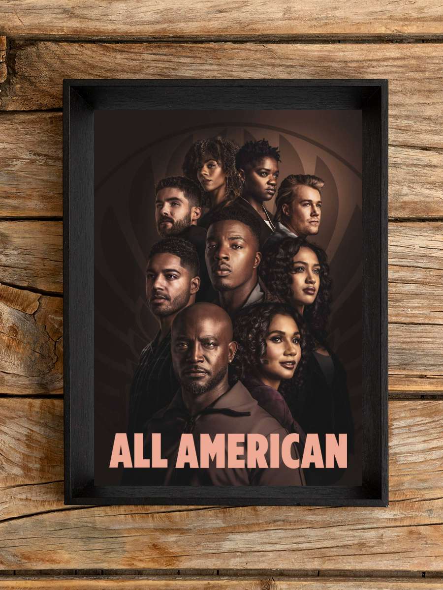 All American Dizi Tablo Siyah Çerçeveli Dizi Poster Duvar Tablo