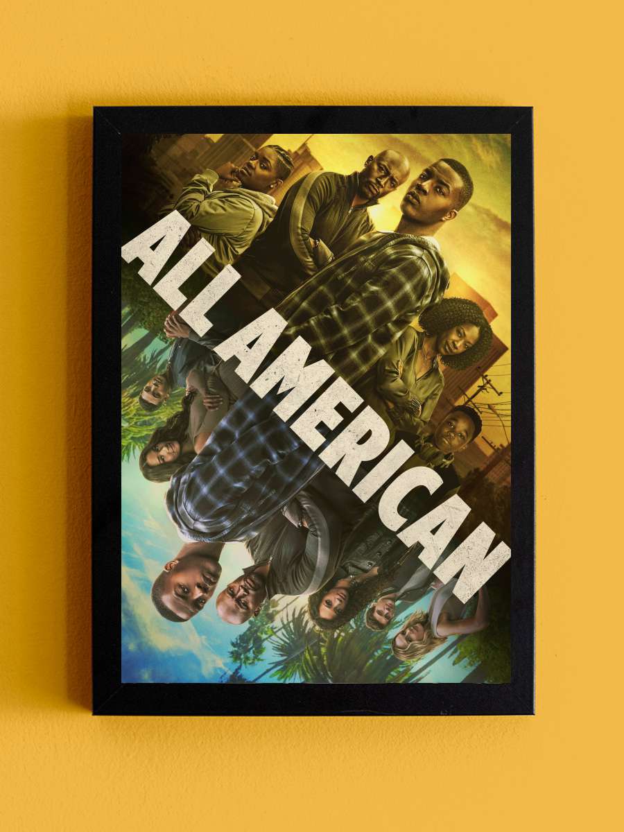 All American Dizi Tablo Siyah Çerçeveli Dizi Poster Duvar Tablo