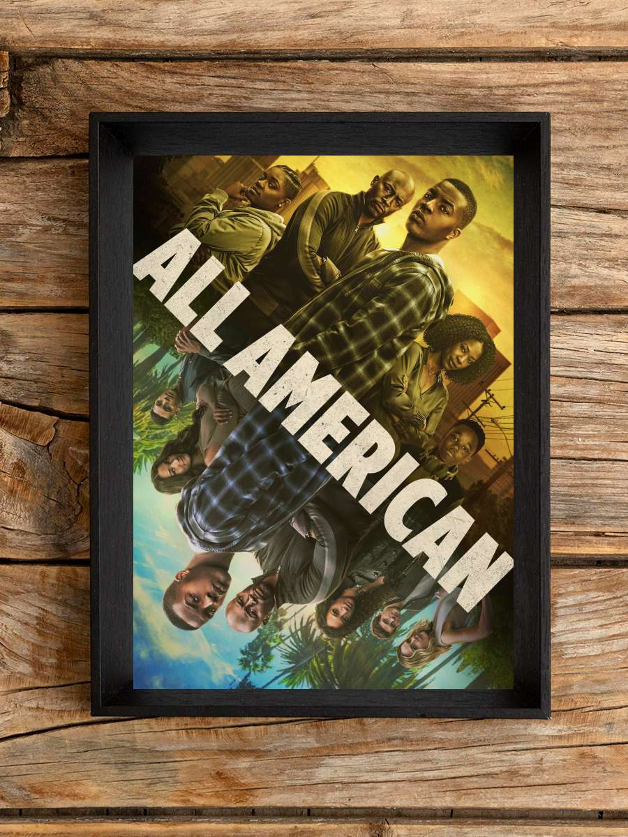 All American Dizi Tablo Siyah Çerçeveli Dizi Poster Duvar Tablo