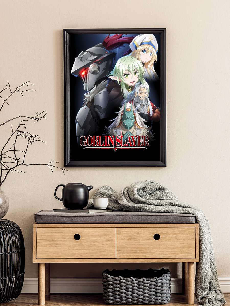 Goblin Slayer - ゴブリンスレイヤー Dizi Tablo Siyah Çerçeveli Dizi Poster Duvar Tablo