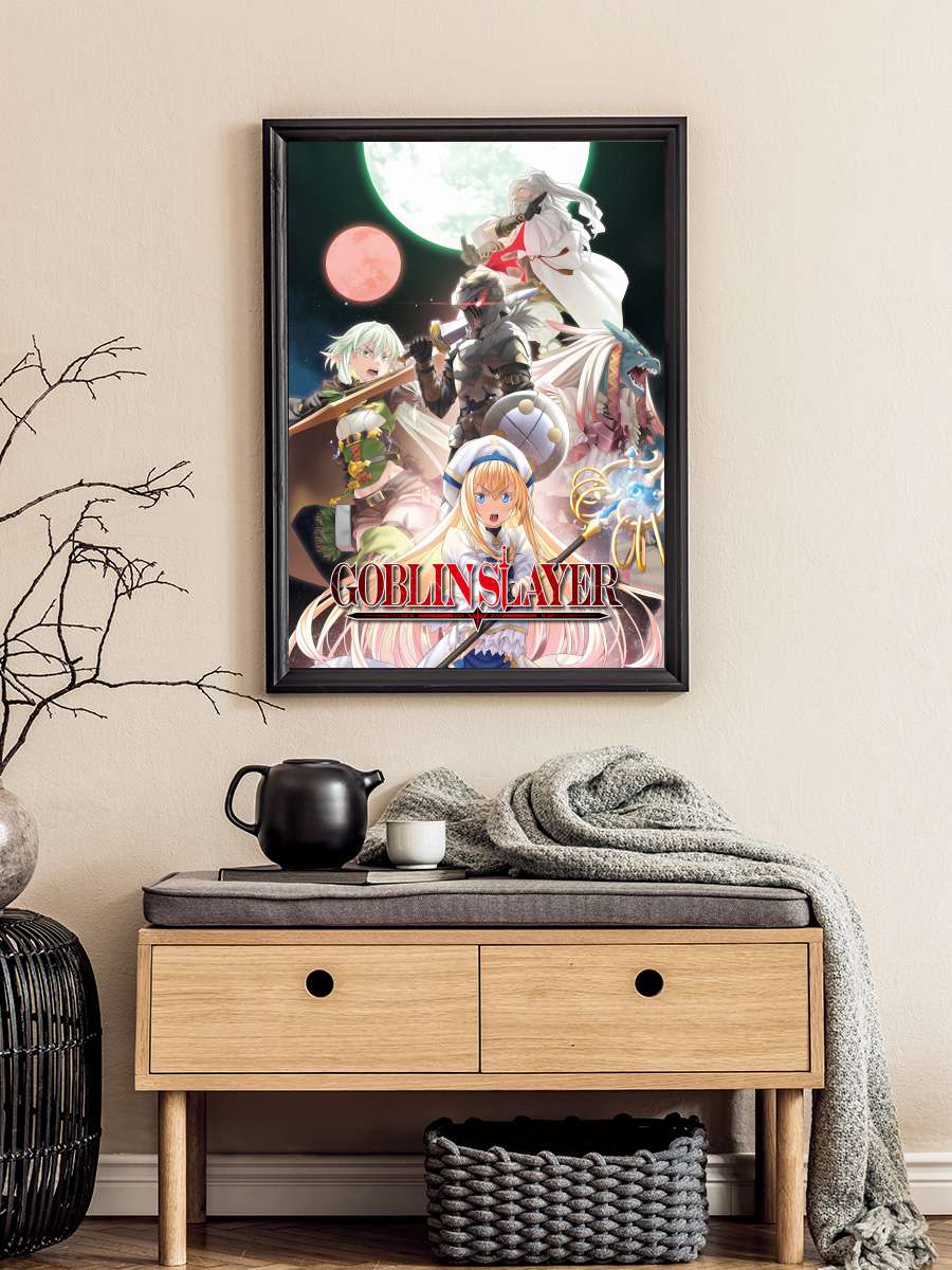 Goblin Slayer - ゴブリンスレイヤー Dizi Tablo Siyah Çerçeveli Dizi Poster Duvar Tablo