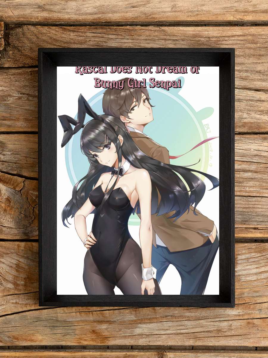 Seishun Buta Yarou wa Bunny Girl Senpai no Yume wo Minai - 青春ブタ野郎はバニーガール先輩の夢を見ない Dizi Tablo Siyah Çerçeveli Dizi Poster Duvar Tablo