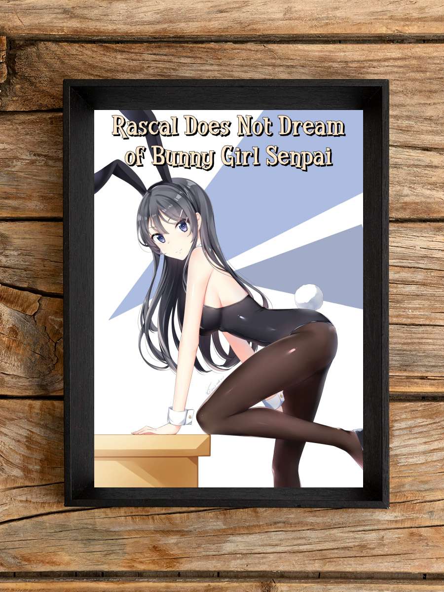 Seishun Buta Yarou wa Bunny Girl Senpai no Yume wo Minai - 青春ブタ野郎はバニーガール先輩の夢を見ない Dizi Tablo Siyah Çerçeveli Dizi Poster Duvar Tablo