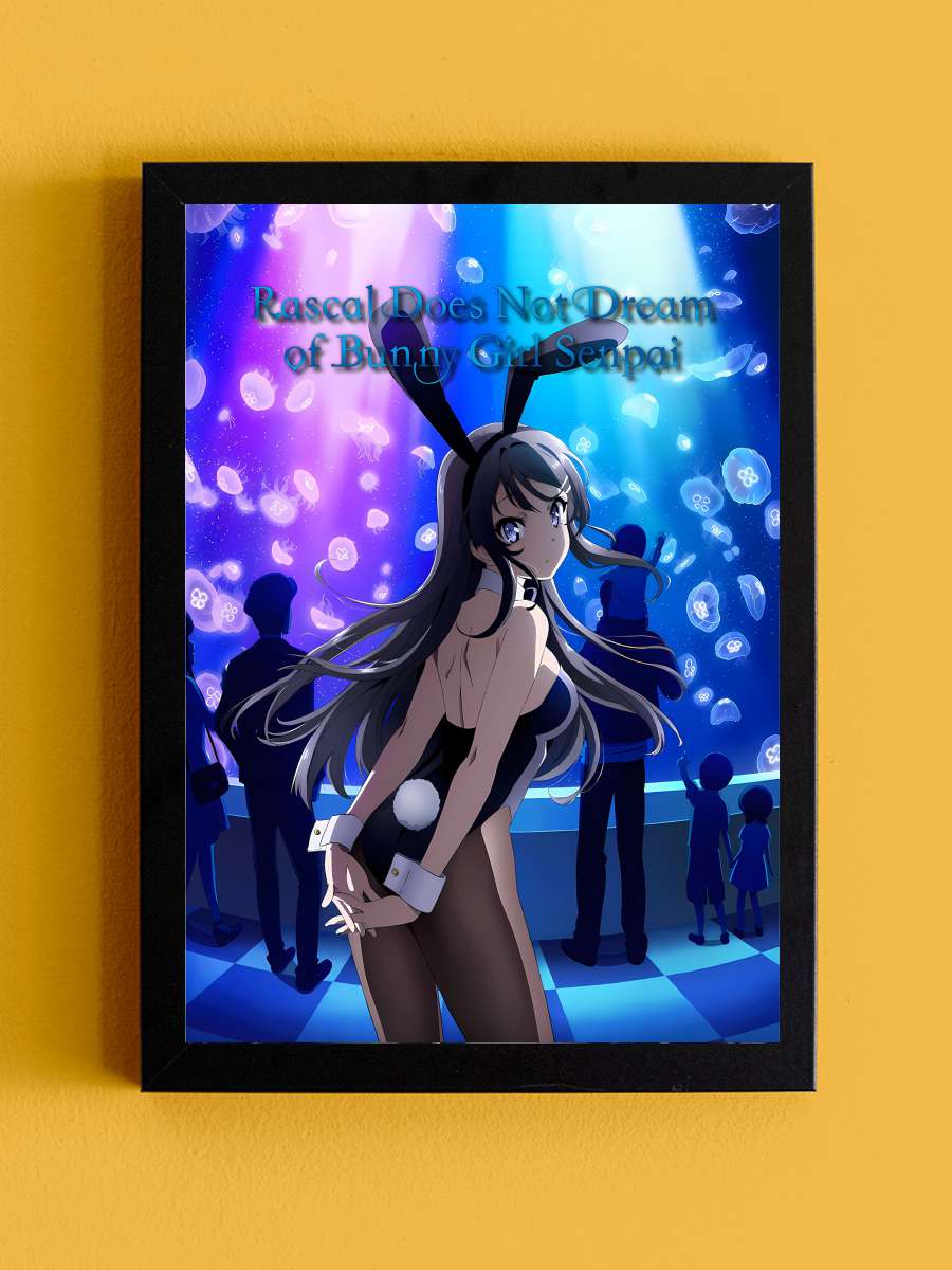 Seishun Buta Yarou wa Bunny Girl Senpai no Yume wo Minai - 青春ブタ野郎はバニーガール先輩の夢を見ない Dizi Tablo Siyah Çerçeveli Dizi Poster Duvar Tablo