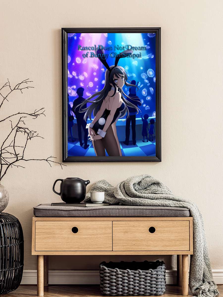 Seishun Buta Yarou wa Bunny Girl Senpai no Yume wo Minai - 青春ブタ野郎はバニーガール先輩の夢を見ない Dizi Tablo Siyah Çerçeveli Dizi Poster Duvar Tablo