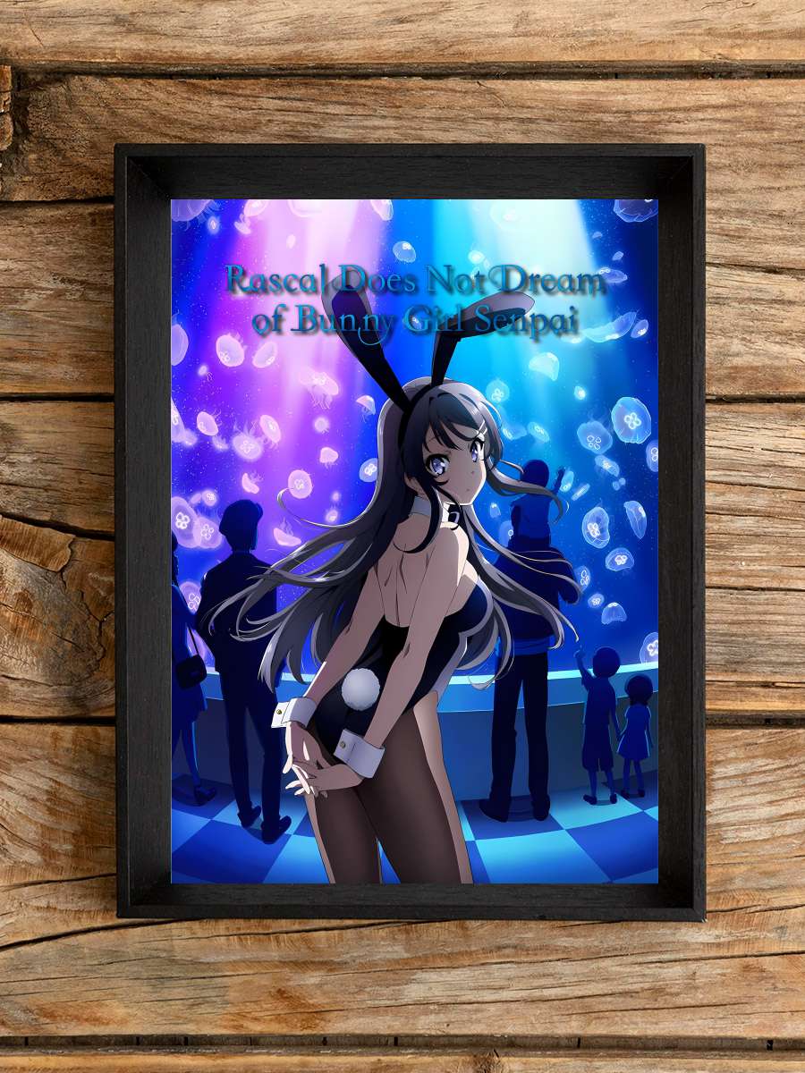 Seishun Buta Yarou wa Bunny Girl Senpai no Yume wo Minai - 青春ブタ野郎はバニーガール先輩の夢を見ない Dizi Tablo Siyah Çerçeveli Dizi Poster Duvar Tablo