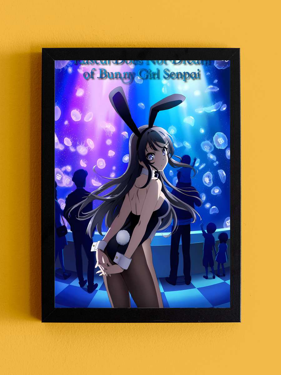 Seishun Buta Yarou wa Bunny Girl Senpai no Yume wo Minai - 青春ブタ野郎はバニーガール先輩の夢を見ない Dizi Tablo Siyah Çerçeveli Dizi Poster Duvar Tablo