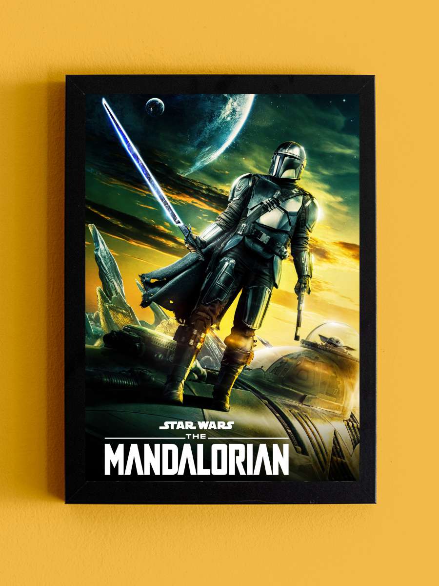 The Mandalorian Dizi Tablo Siyah Çerçeveli Dizi Poster Duvar Tablo