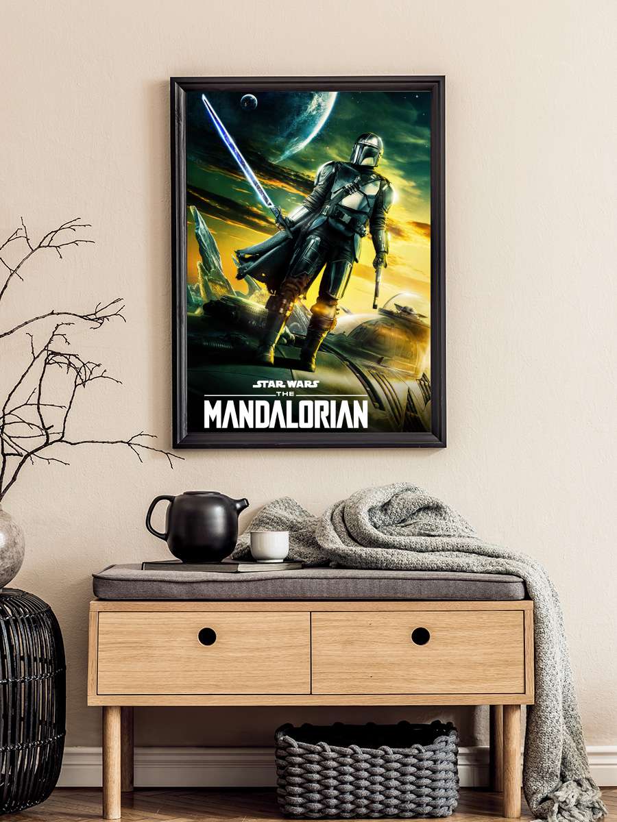 The Mandalorian Dizi Tablo Siyah Çerçeveli Dizi Poster Duvar Tablo