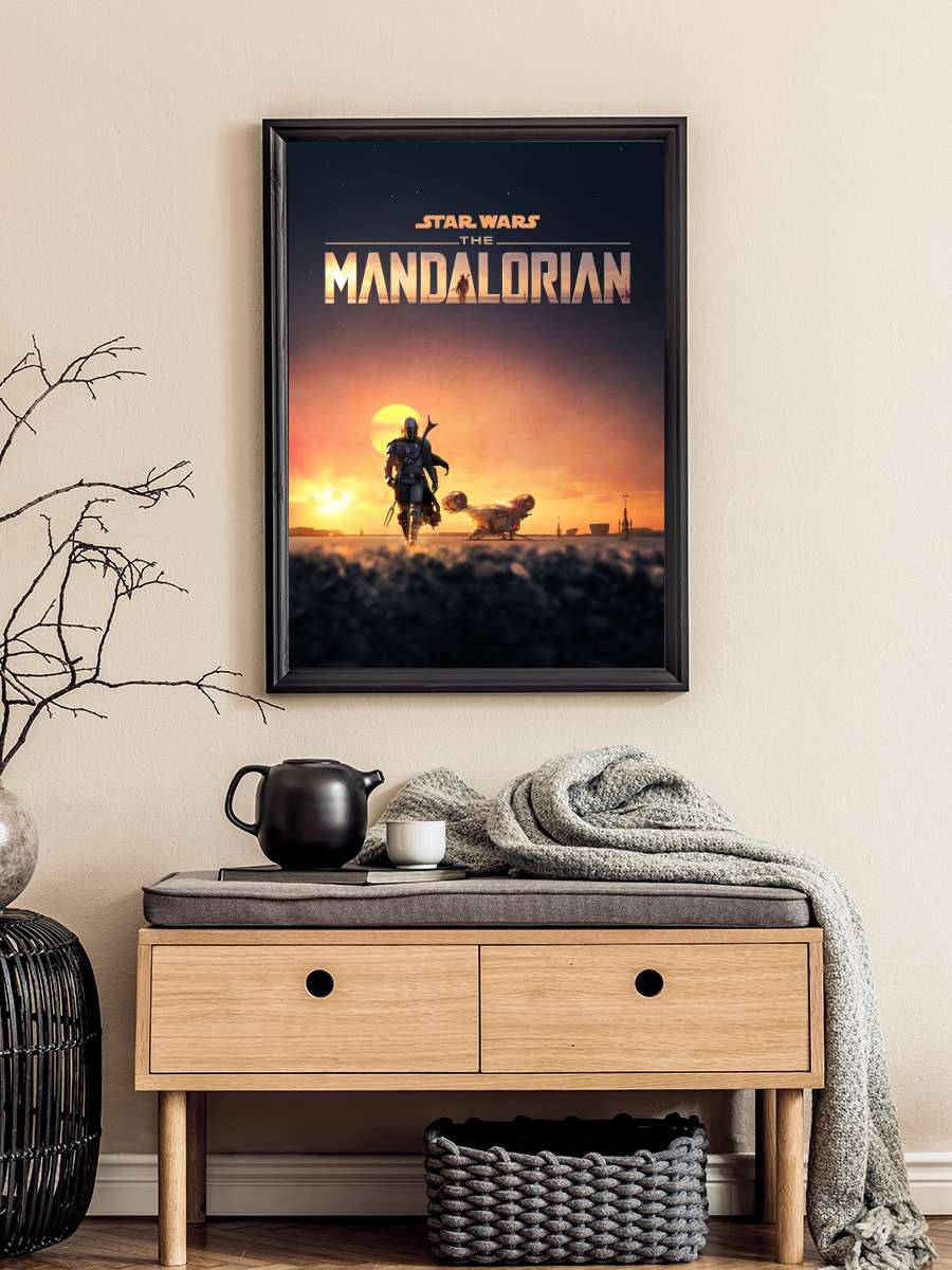 The Mandalorian Dizi Tablo Siyah Çerçeveli Dizi Poster Duvar Tablo