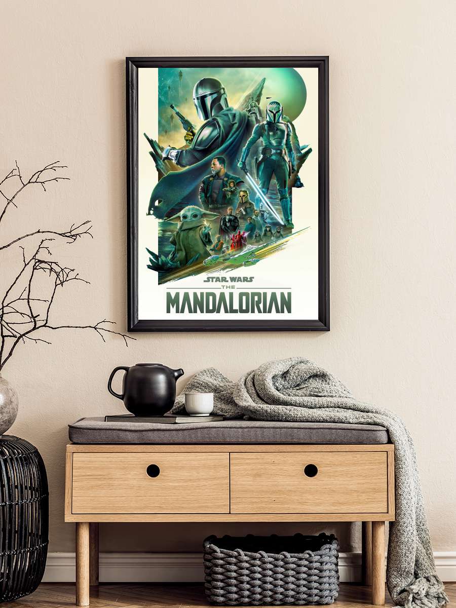 The Mandalorian Dizi Tablo Siyah Çerçeveli Dizi Poster Duvar Tablo