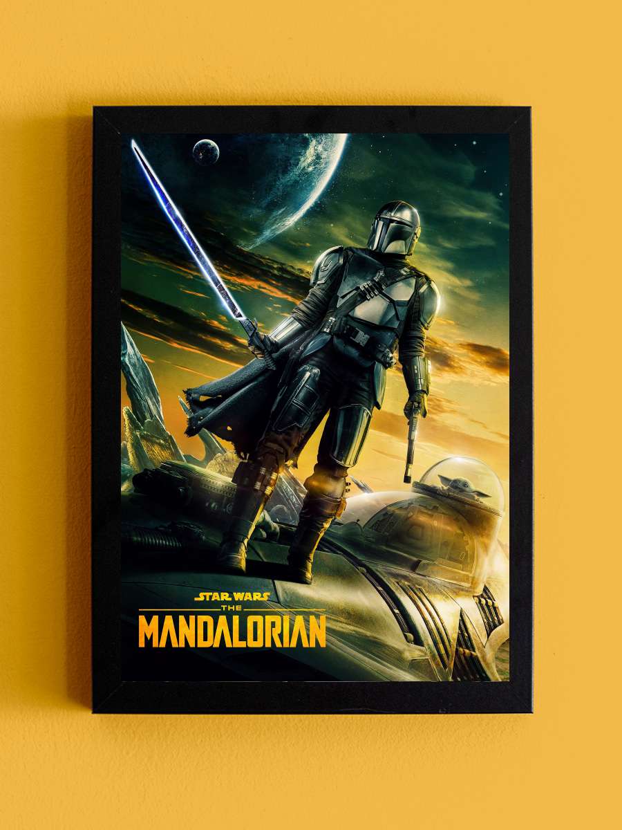 The Mandalorian Dizi Tablo Siyah Çerçeveli Dizi Poster Duvar Tablo