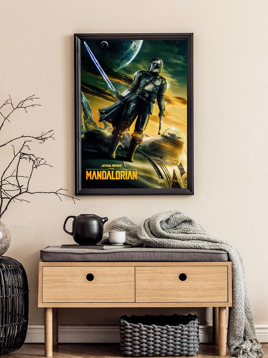 The Mandalorian Dizi Tablo Siyah Çerçeveli Dizi Poster Duvar Tablo