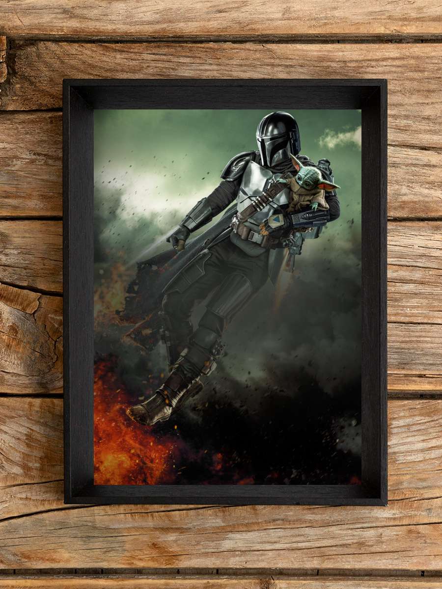 The Mandalorian Dizi Tablo Siyah Çerçeveli Dizi Poster Duvar Tablo