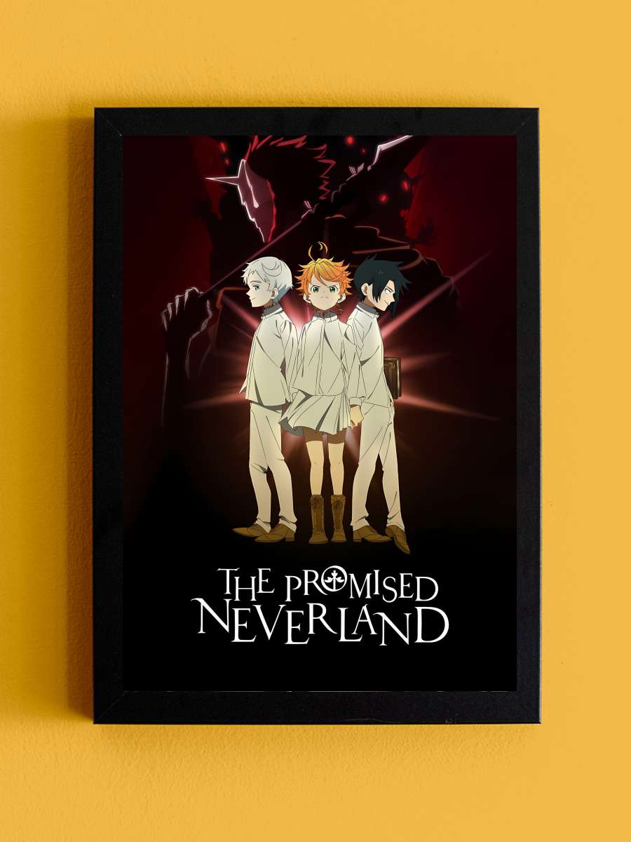 Vaat Edilen Neverland - 約束のネバーランド Dizi Tablo Siyah Çerçeveli Dizi Poster Duvar Tablo