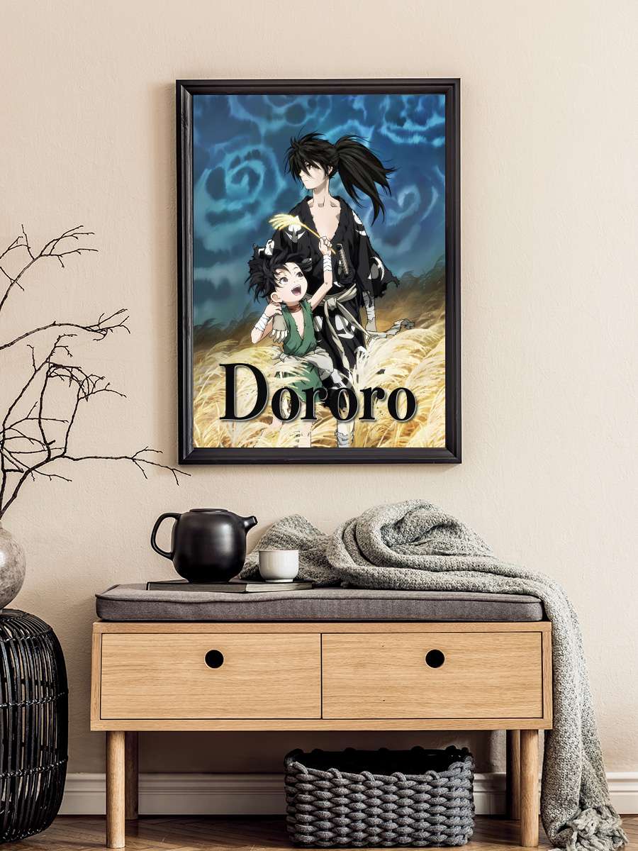 Dororo - どろろ Dizi Tablo Siyah Çerçeveli Dizi Poster Duvar Tablo