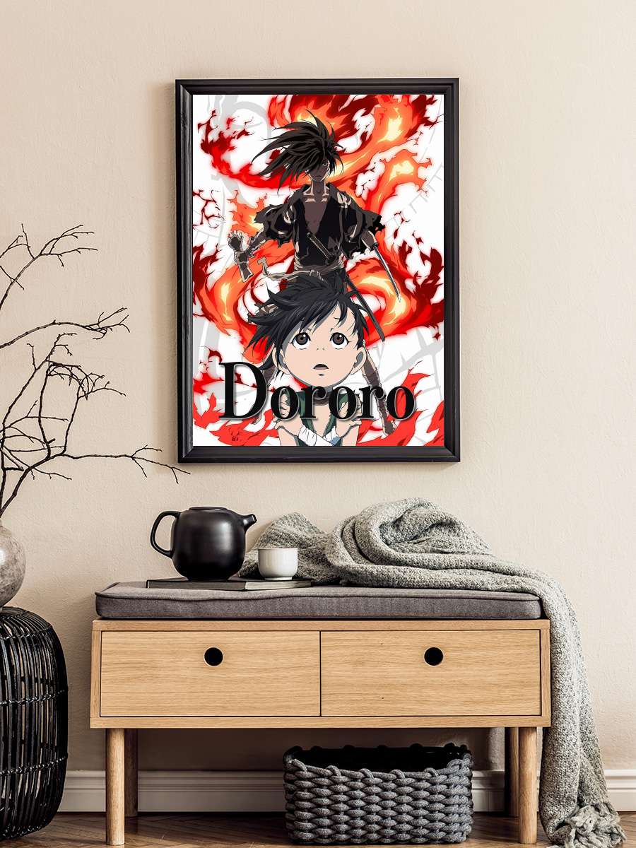 Dororo - どろろ Dizi Tablo Siyah Çerçeveli Dizi Poster Duvar Tablo