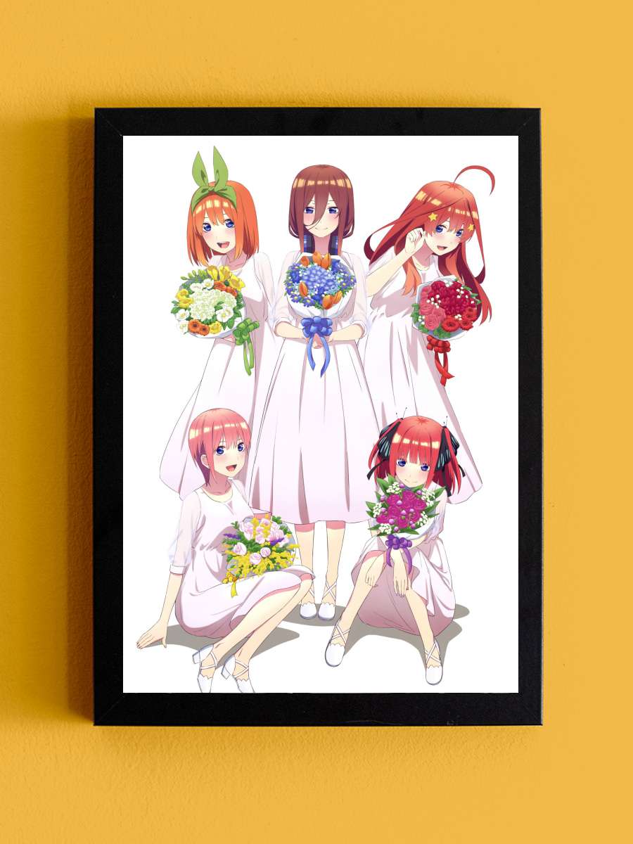 5-toubun no Hanayome - 五等分の花嫁 Dizi Tablo Siyah Çerçeveli Dizi Poster Duvar Tablo