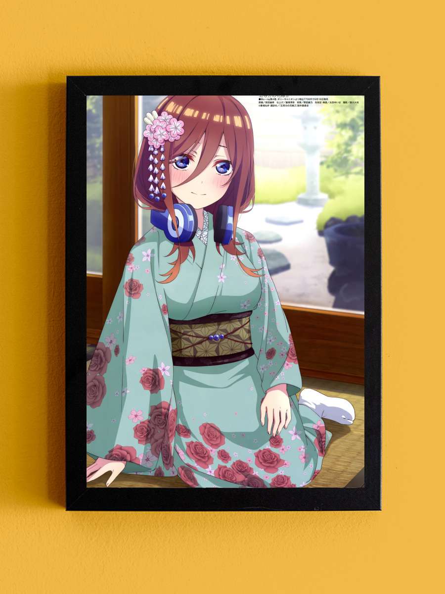 5-toubun no Hanayome - 五等分の花嫁 Dizi Tablo Siyah Çerçeveli Dizi Poster Duvar Tablo