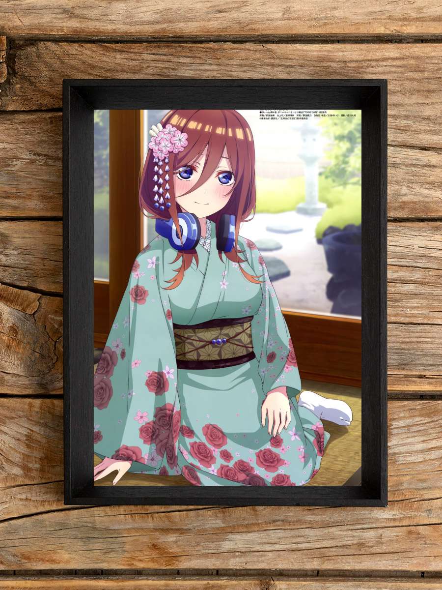 5-toubun no Hanayome - 五等分の花嫁 Dizi Tablo Siyah Çerçeveli Dizi Poster Duvar Tablo