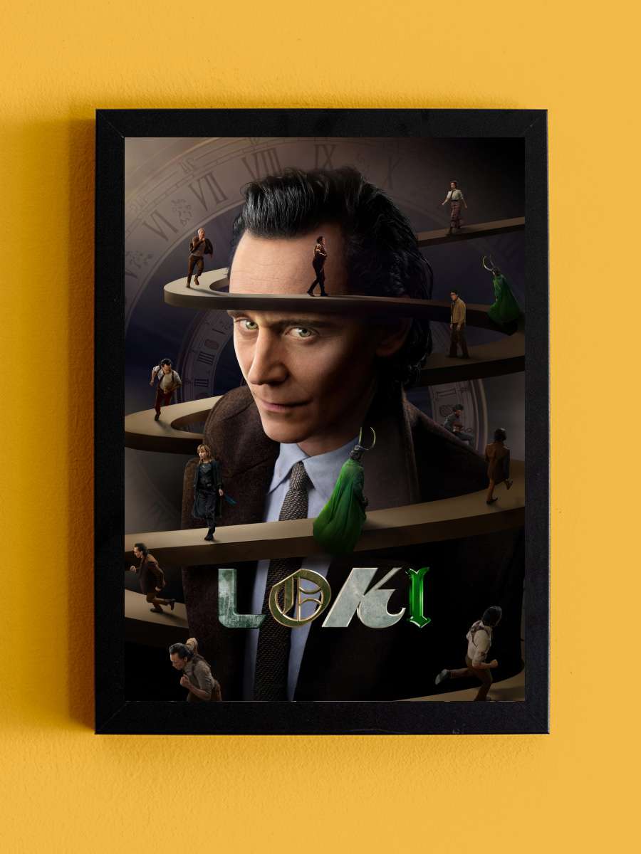 Loki Dizi Tablo Siyah Çerçeveli Dizi Poster Duvar Tablo