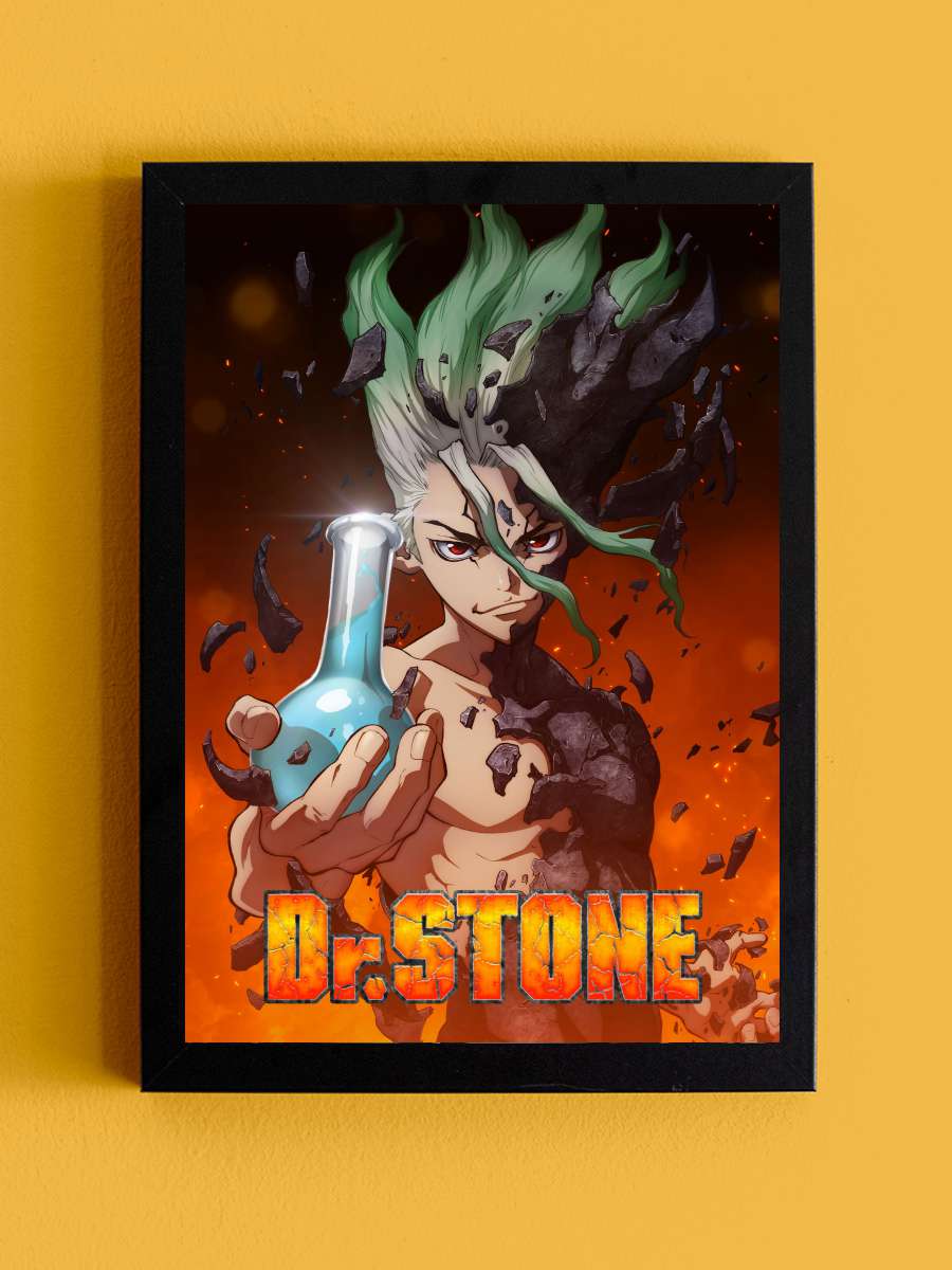 Dr. Stone - Dr.STONE Dizi Tablo Siyah Çerçeveli Dizi Poster Duvar Tablo