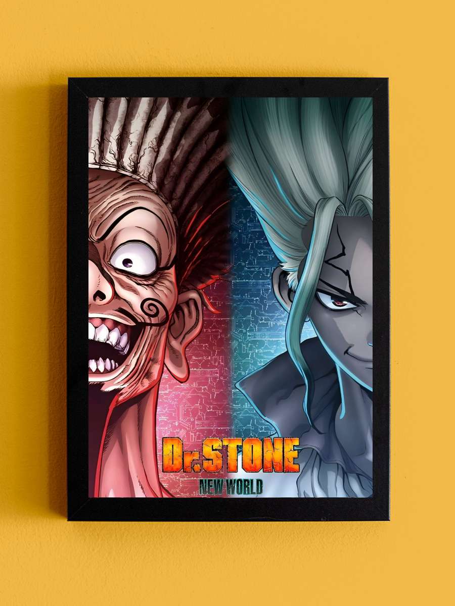 Dr. Stone - Dr.STONE Dizi Tablo Siyah Çerçeveli Dizi Poster Duvar Tablo