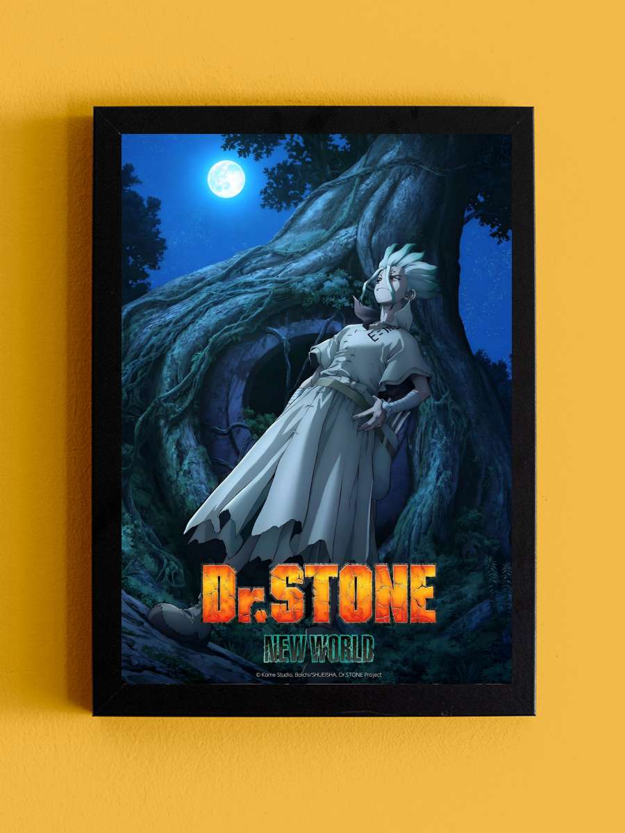 Dr. Stone - Dr.STONE Dizi Tablo Siyah Çerçeveli Dizi Poster Duvar Tablo