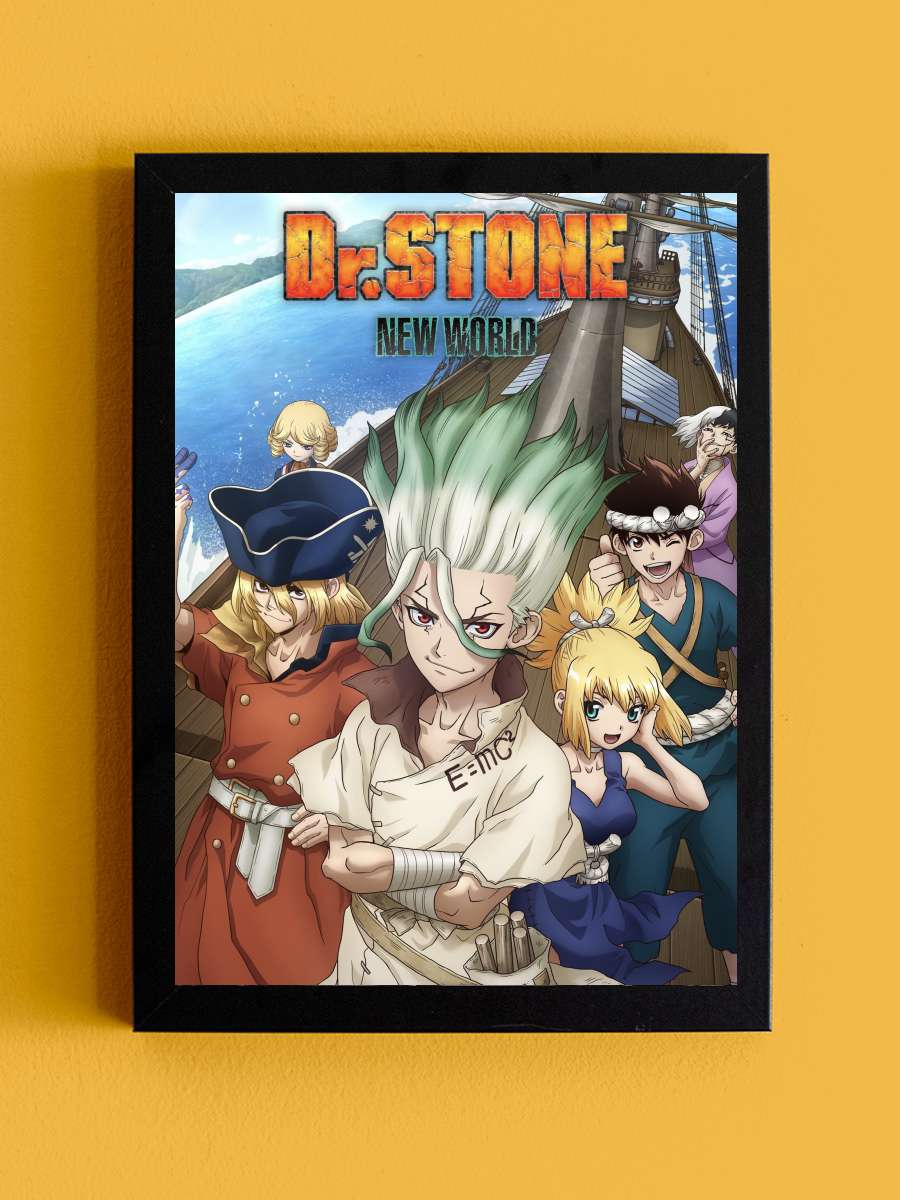 Dr. Stone - Dr.STONE Dizi Tablo Siyah Çerçeveli Dizi Poster Duvar Tablo