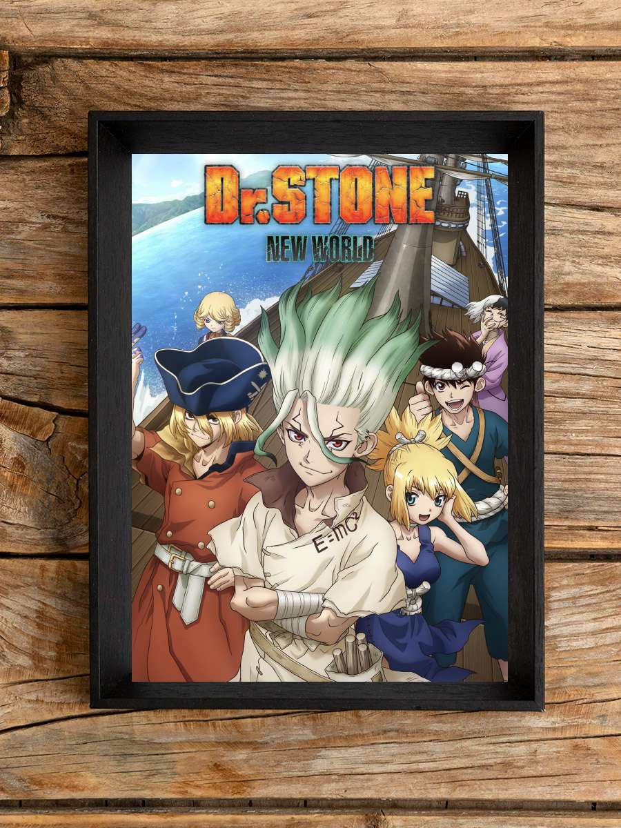 Dr. Stone - Dr.STONE Dizi Tablo Siyah Çerçeveli Dizi Poster Duvar Tablo