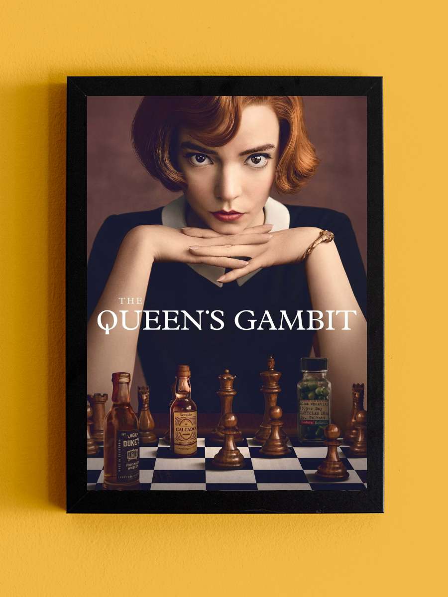 The Queen's Gambit Dizi Tablo Siyah Çerçeveli Dizi Poster Duvar Tablo