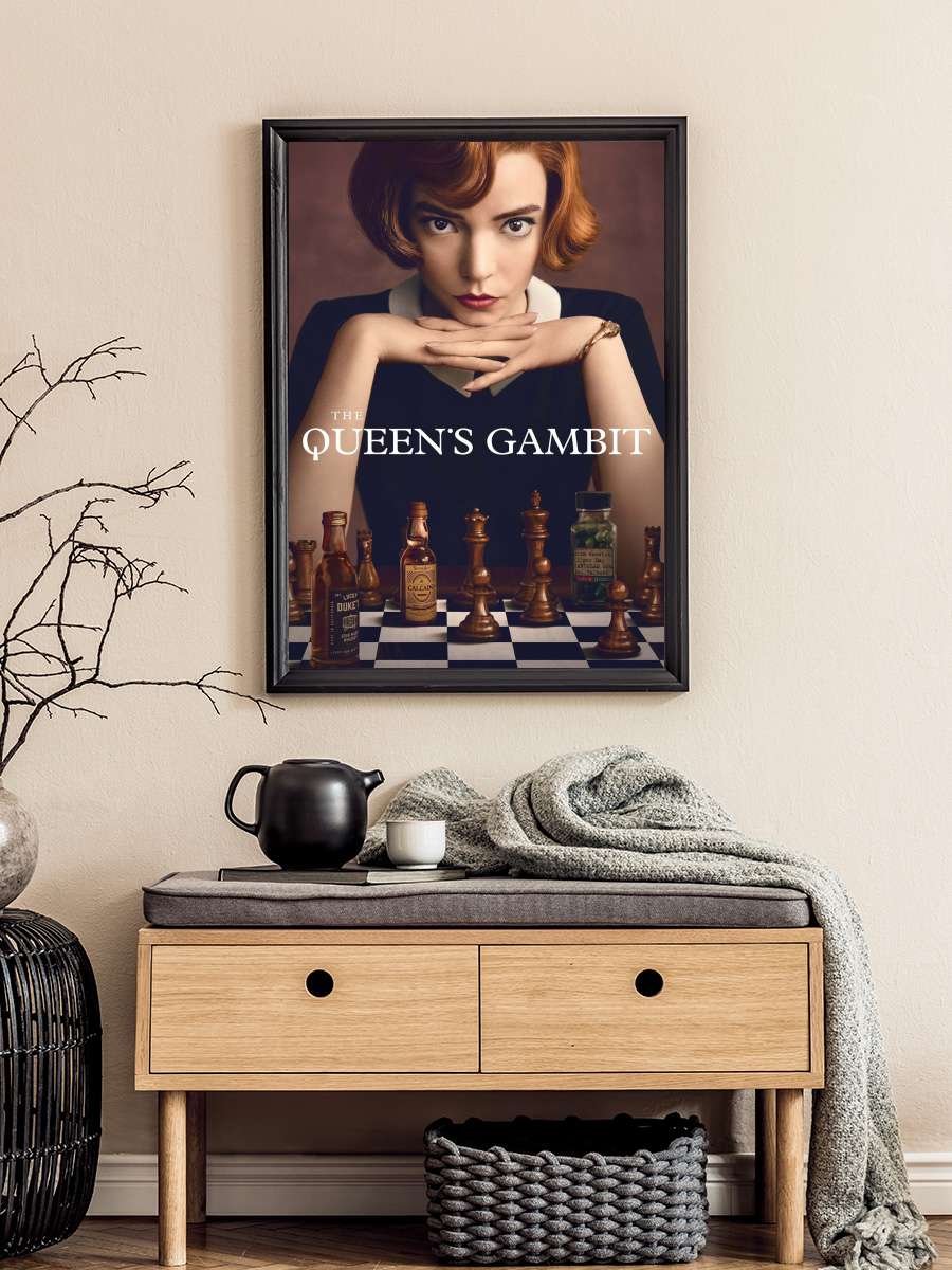 The Queen's Gambit Dizi Tablo Siyah Çerçeveli Dizi Poster Duvar Tablo