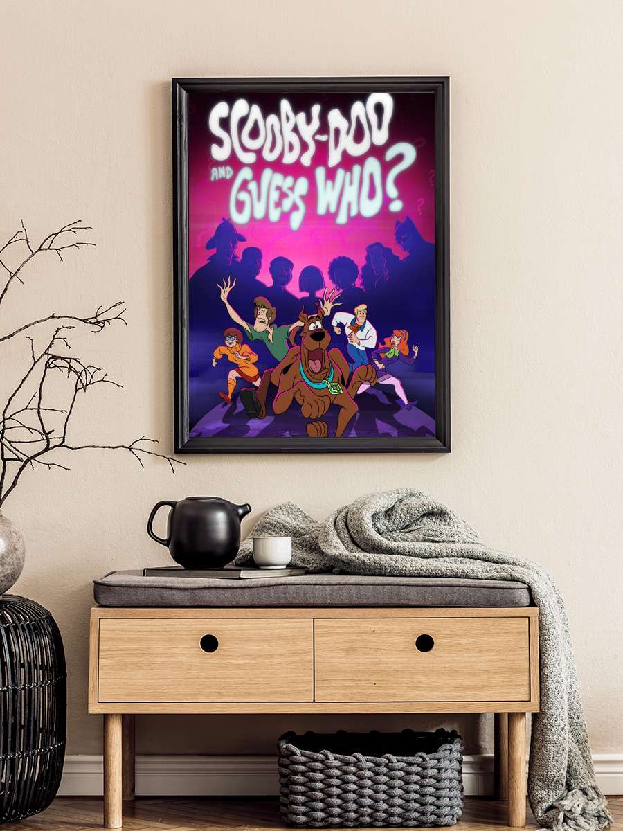 Scooby-Doo and Guess Who? Dizi Tablo Siyah Çerçeveli Dizi Poster Duvar Tablo